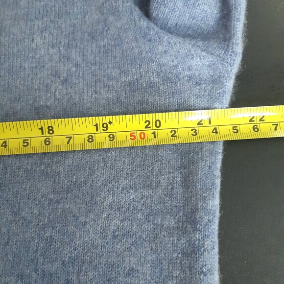 Black Brown 1826 SZ M Light Blue 2 Ply Cashmere Men's Crewneck Sweater - Picture 6 of 12